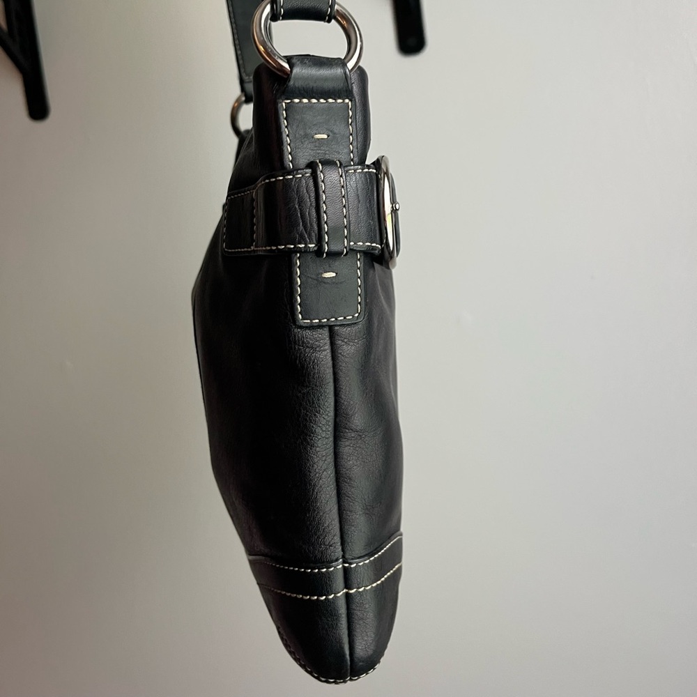 Vintage Coach Black Leather Shoulder Soho buckle Bag - Picture 7 of 12